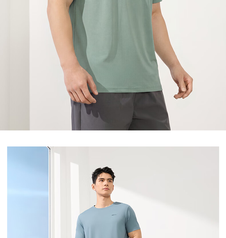 361° Men's Short-Sleeve T-Shirt, Summer Quick-Dry Sports Running Loose-Fit Fitness Casual Men's Tee Clothing 652524113H-2 65