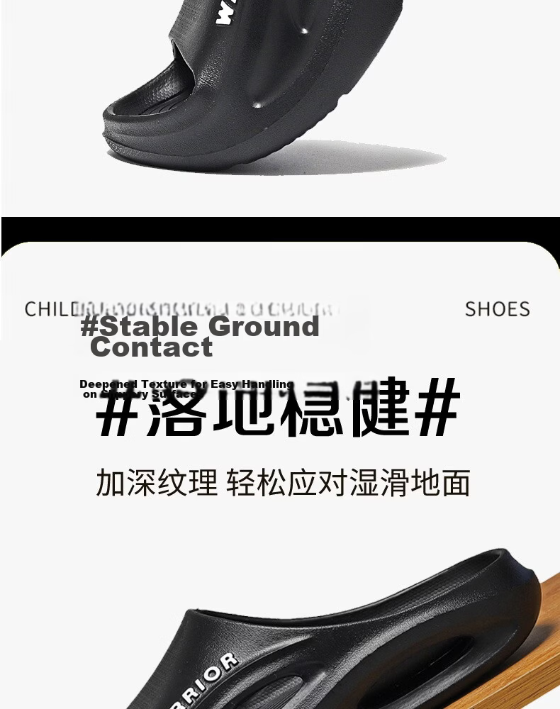 Huili Men's Slippers for Home And Outdoor Wear, All Seasons Non-Slip Beach Sandals, HL02331 White And Black, Size 42-43 6