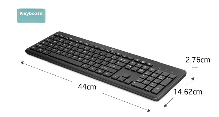 HP Wired Keyboard and Mouse Set USB Plug and Play Silent Office Keyboard and Mouse Full Set for Laptop and Desktop Commercial Use 17