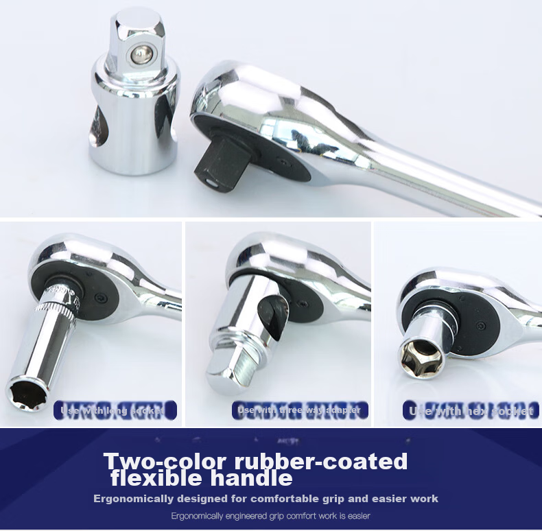 Great Wall Ratchet Wrench Large 12.5mm 1/2" Socket Wrench Quick Ratchet 72 Teeth Auto Repair Tool 539482 6