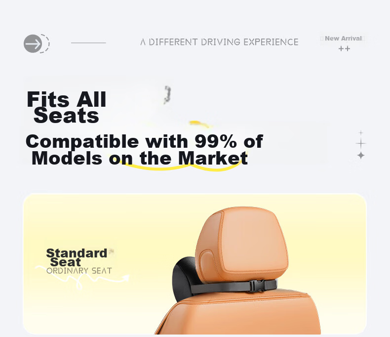 Zhiguozhe Car Headrest Neck Pillow Premium Memory Foam Neck Support Cushion for Driver Seat Long-Distance Travel 17