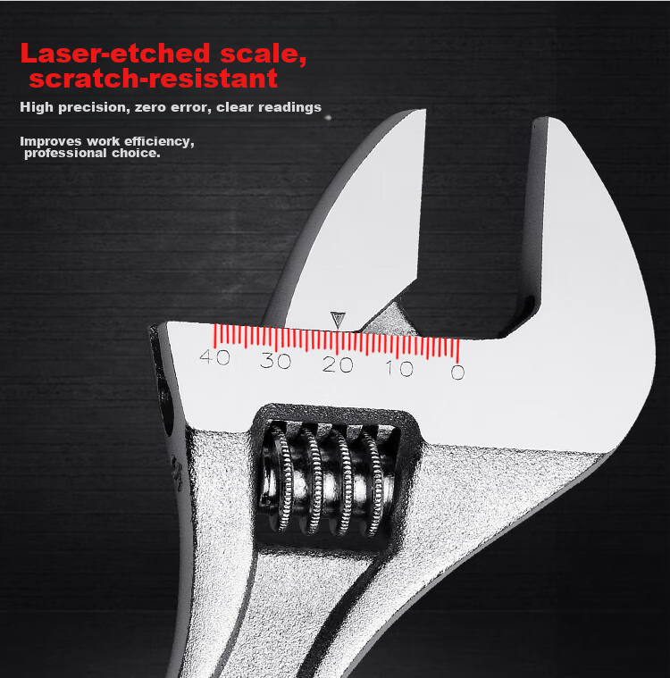 JETECH Adjustable Wrench Light Handle Open-End Wrench Multi-Functional Adjustable Wrench Household Faucet Bathroom Wrench 6 Inch AW-6 4