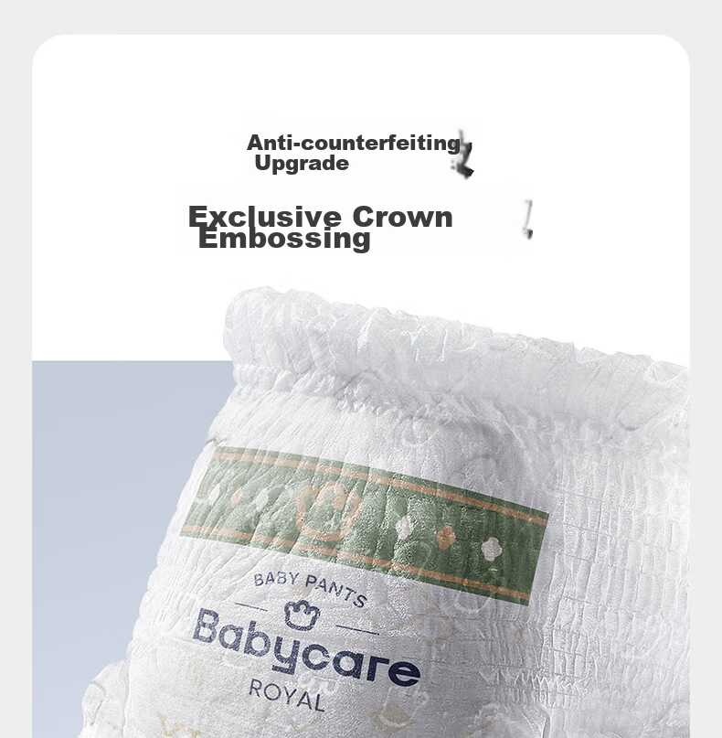 Babycare Royal Lion Kingdom Mild Acid Pull-Up Diapers Box XL30+2*4 Packs 12-17kg Baby Skin-Friendly Diapers 29