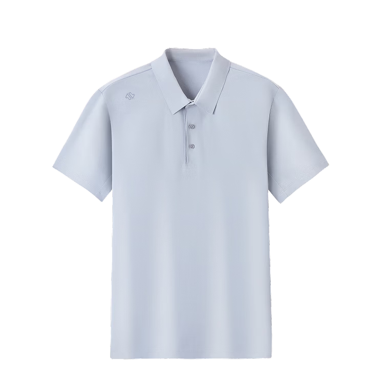 JD Jingzao 300 Sunscreen Quick-Dry Summer Sports T-Shirt Men Polo Shirt Seamless Casual Running Short Sleeve Seafoam Blue L