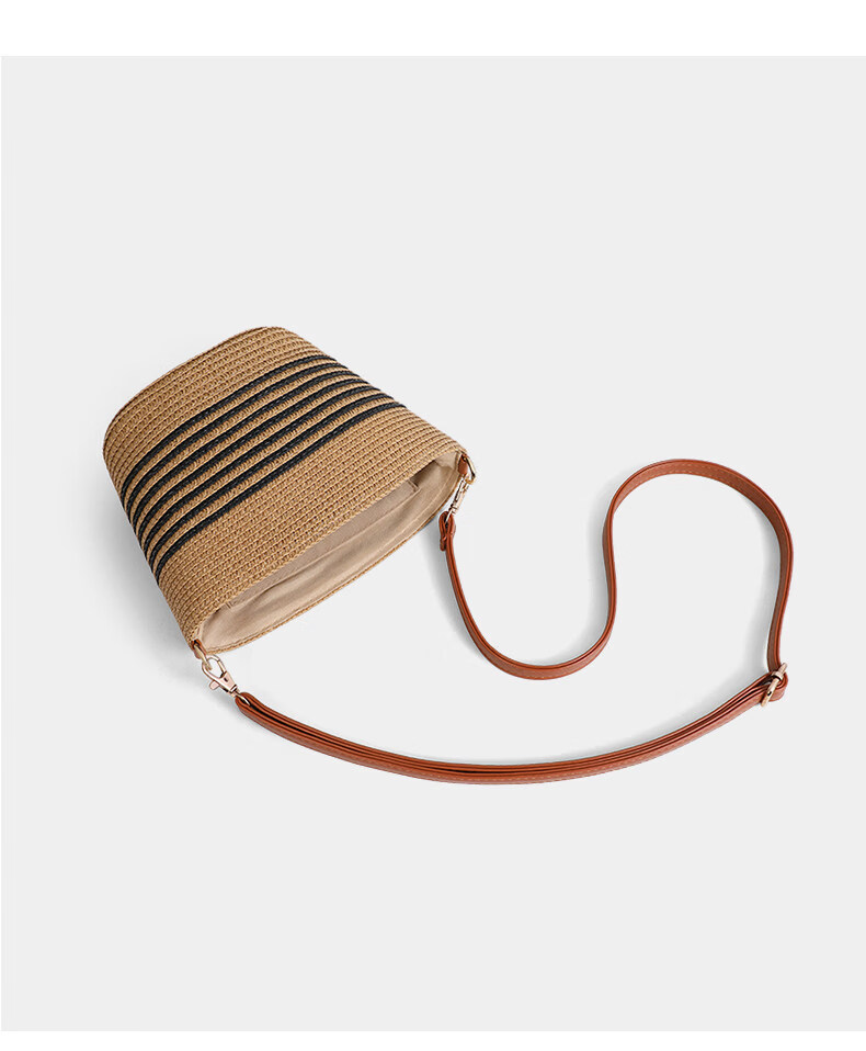 Love Sea Woven Crossbody Bag for Women Straw Bucket Beach Bag Birthday Gift for Girlfriend Wife Premium Feel 24