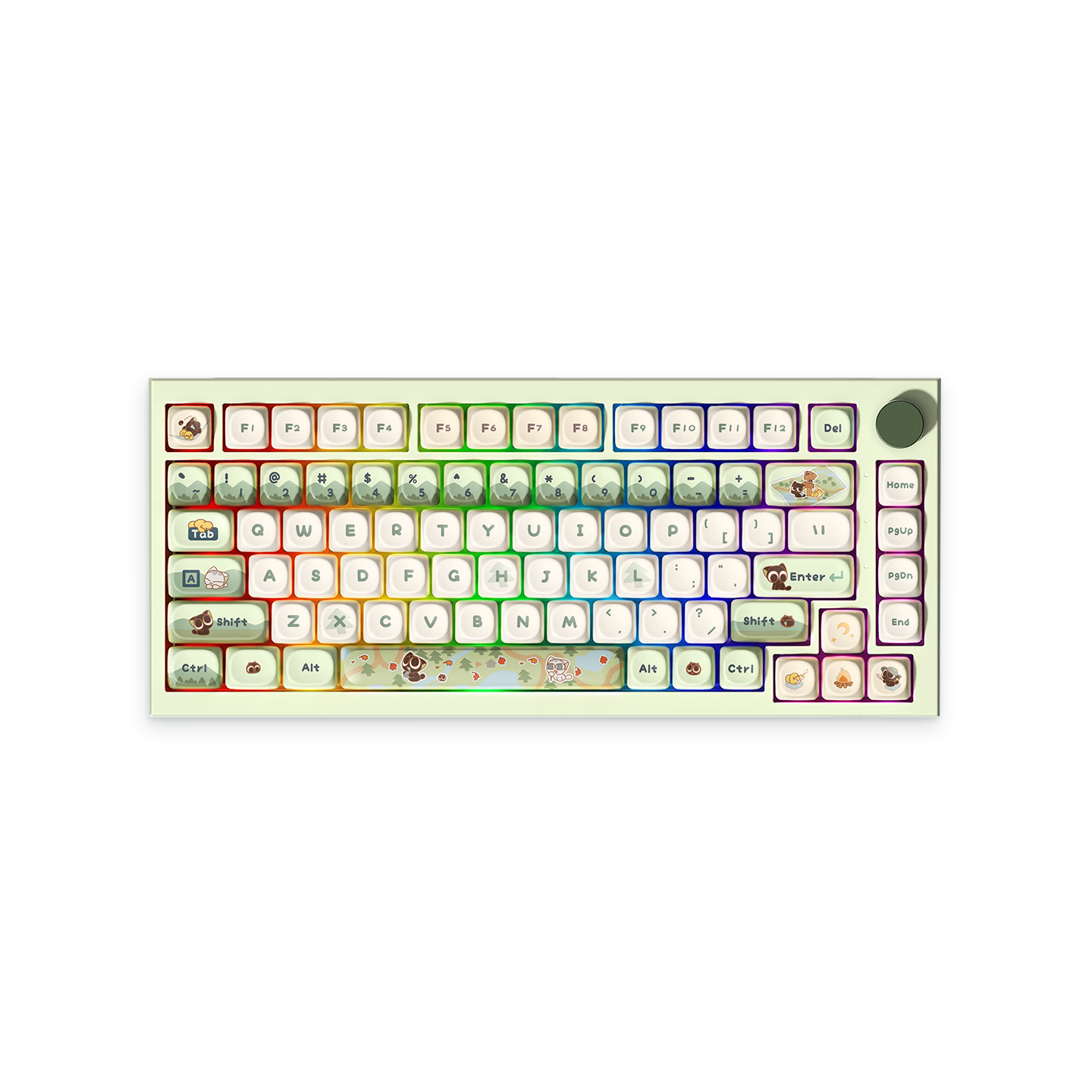 AKKO 5075 V5 Luo Xiaohei Collaboration Tri-Mode Wireless Mechanical Keyboard 75% Layout Gaming Bluetooth Wired Laptop External Keyboard Office Typing Gasket Switch