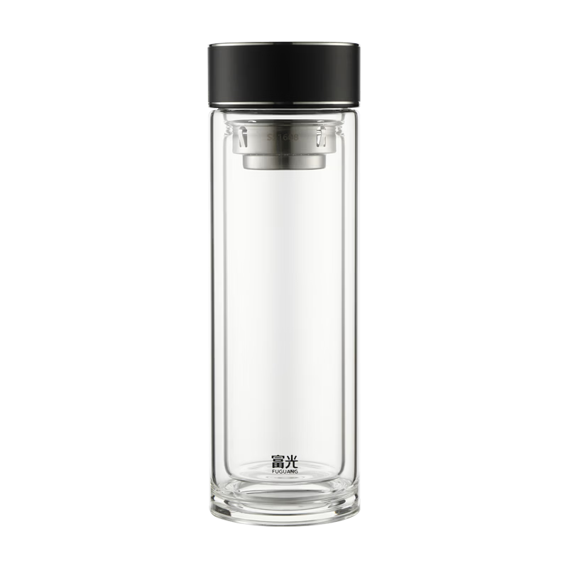 Fuguang Glass Tea Separation Brewing Cup Large Capacity Men's High Borosilicate Double Layer Glass Water Cup Father's Day Gift