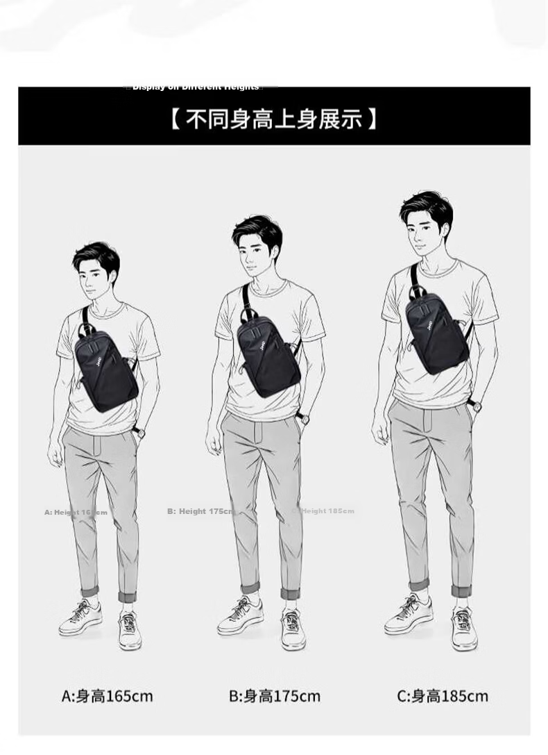 JEEP Men's Chest Bag 2026 New Crossbody Shoulder Bag High-end iPad Commuter Casual Lightweight Cycling Backpack 5