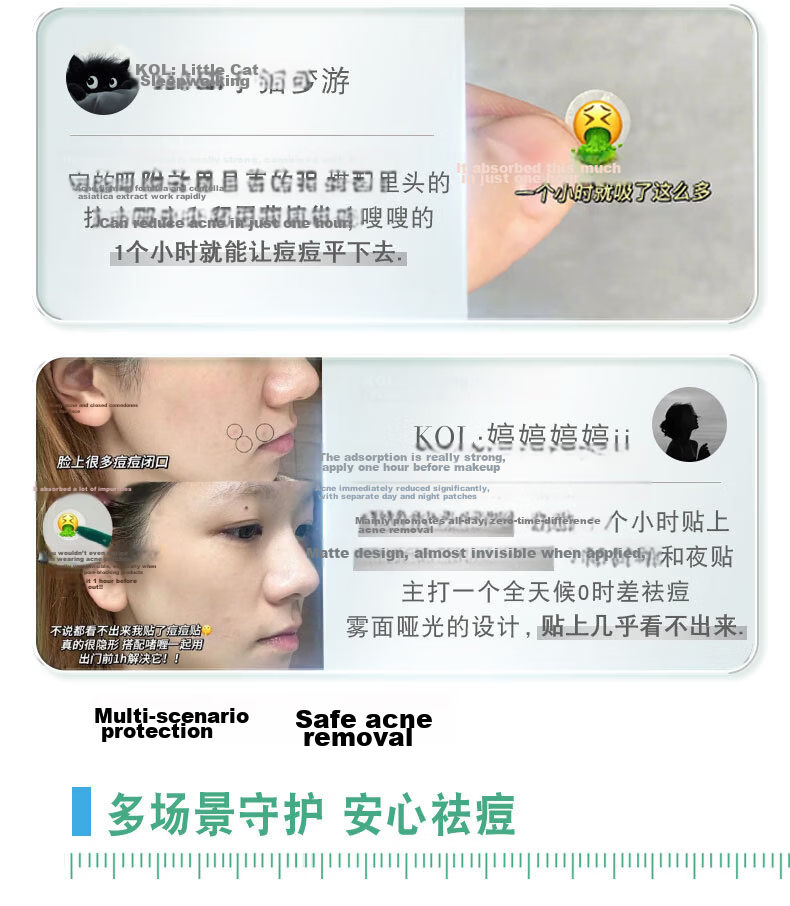 Mentholatum Lipcare Invisible Acne Patch Concealer Anti-Acne Day and Night Dual Effect 52 Pieces Pimple Absorbing Invisible Patch for Girls Dating Essential 16