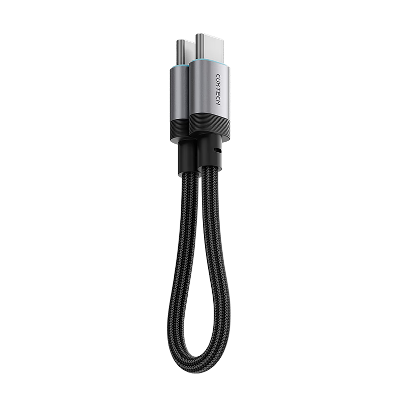 CUKTECH CoolTech Power Bank Data Cable CP Braided 6A Charging Cable 15CM Short 240W High Power Fast Charging for Apple 17 / Xiaomi / Huawei Tablet Laptop Black
