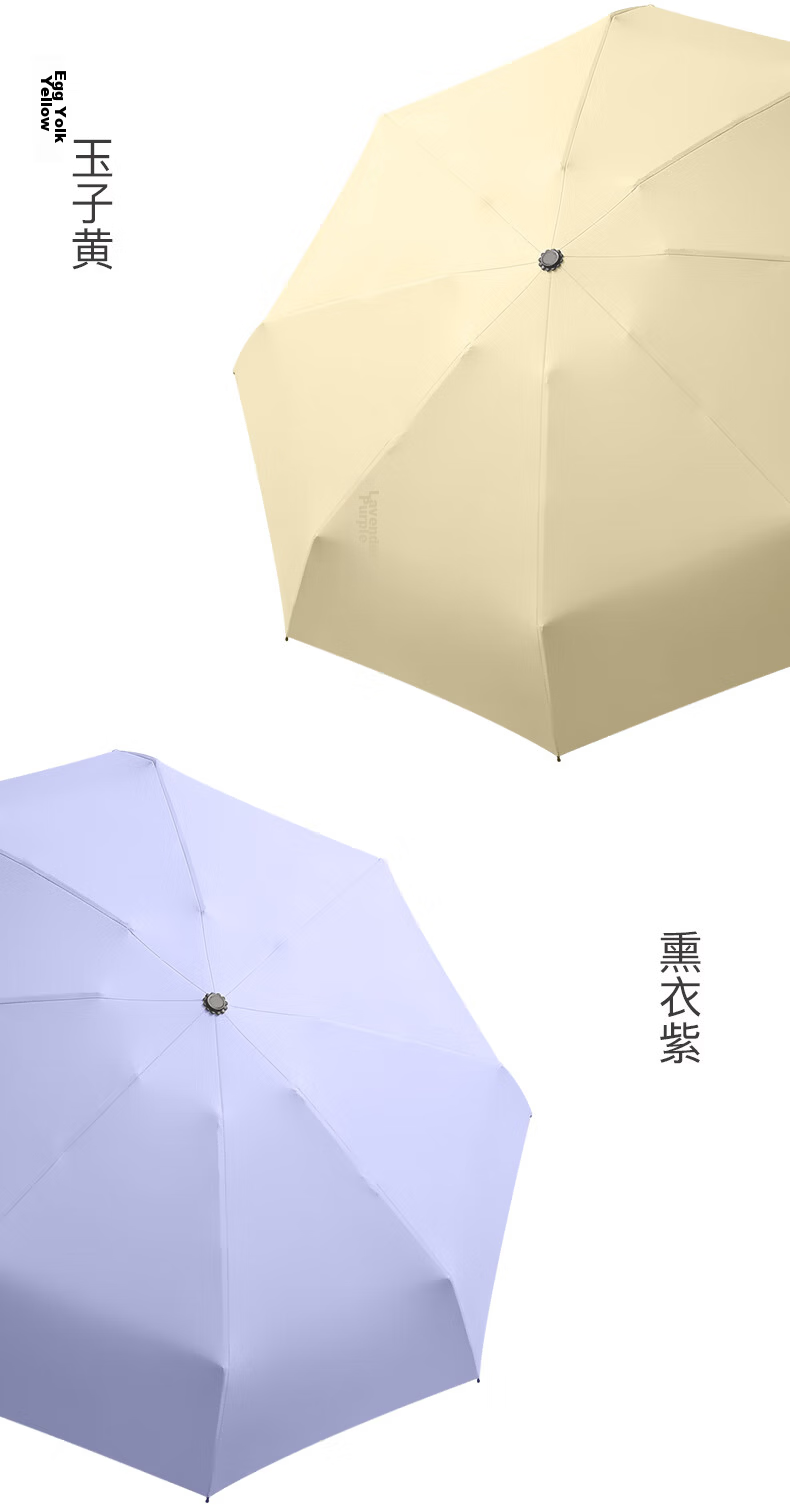 Qimaimai Ultra-Light Umbrella, Five-Fold Sun Umbrella, UV Protection, Mini Folding Sunscreen Capsule Umbrella for Women, Exquisite Blue 14