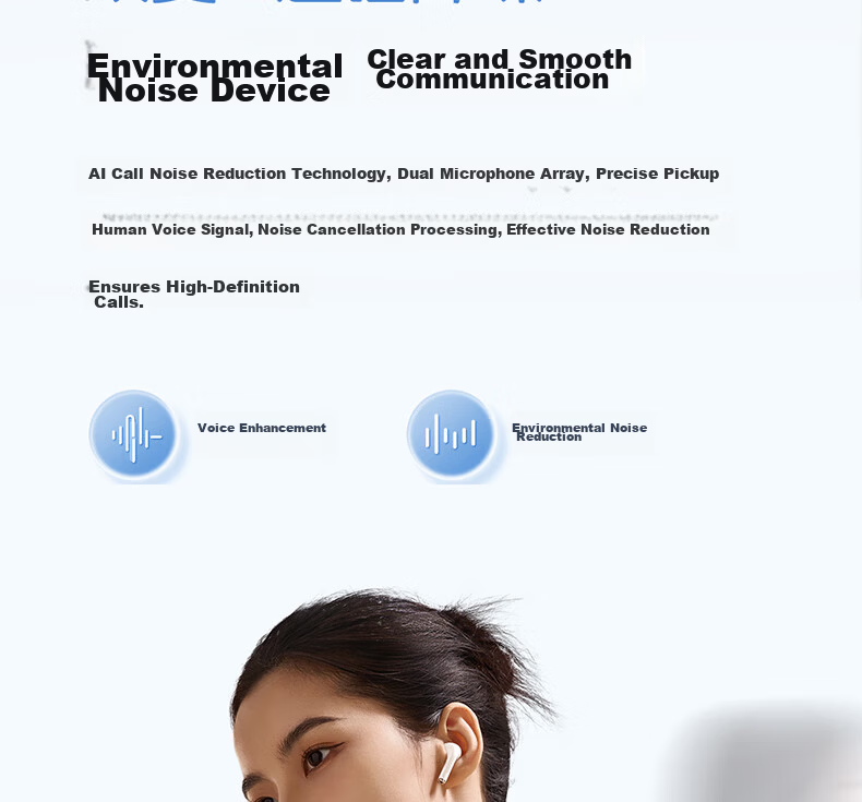 BASEUS W04 Semi-In-Ear True Wireless Bluetooth Earphones New Upgrade Premium Sound Quality 60H Long Battery Life Compatible with Apple Huawei Vivo Honor Oppo Phones Gift 19