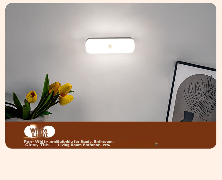 Heartfelt Human Sensor Rechargeable Magnetic Night Light Bedroom Bedside Portable Atmosphere Cool Glow Lamp 7