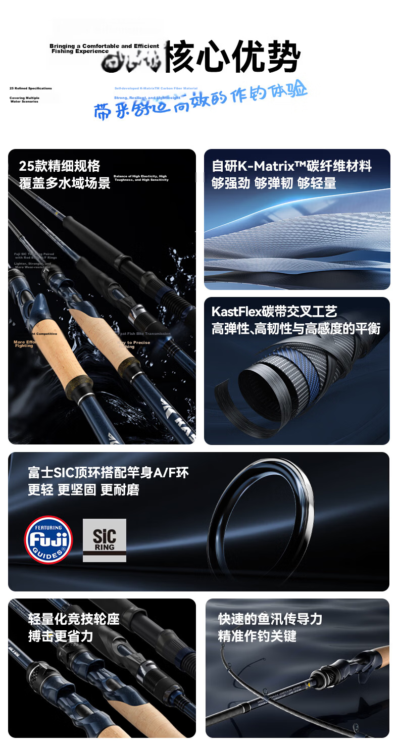 KastKing Ultra Squid Specialized Lure Rod Long Casting Sea Bass Rod Straight Handle Qiaozui Sea Fishing Rod 7