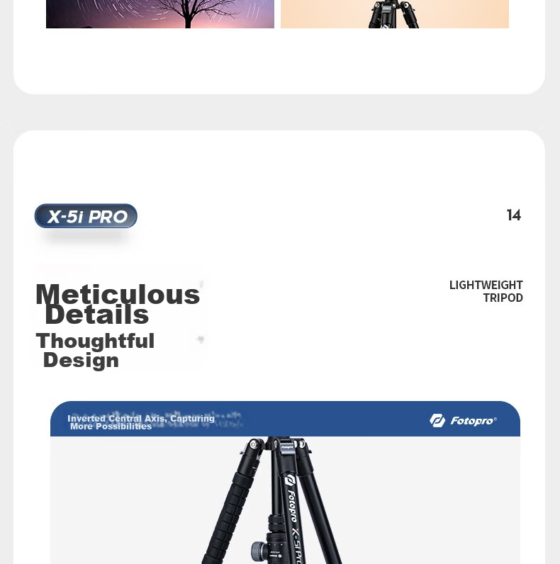 Fotopro C5-I Portable Reverse Folding Convertible Monopod, Large Diameter High-Stability Digital Camera Tripod with Ball Head 21