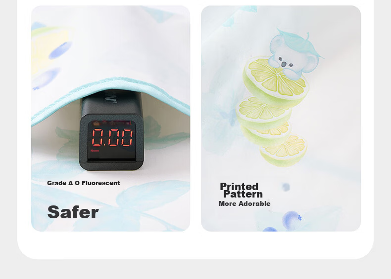 Babycare Baby Feeding Bib Toddler Smock Infant Anti-Dirt Apron with Back Cover Food Supplement Round Note Pattern Size 100 13