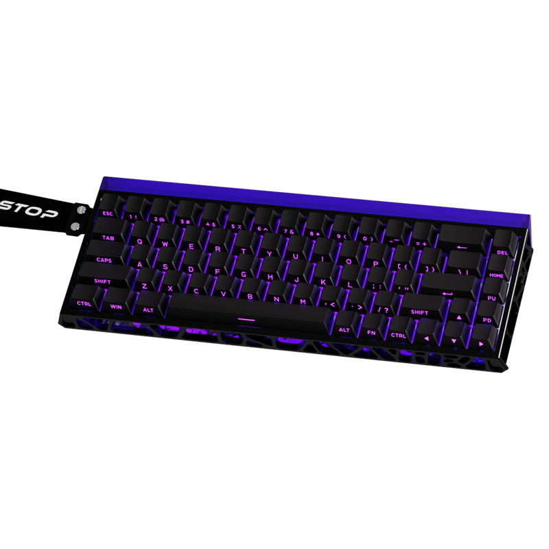 EWEADN DK68 Star Pulse Magnetic Axis Keyboard Mechanical Gaming Wired Customizable Hot-Swappable Webdriver Desktop Computer Office Side-Engraved High-Value RGB Light Box Black