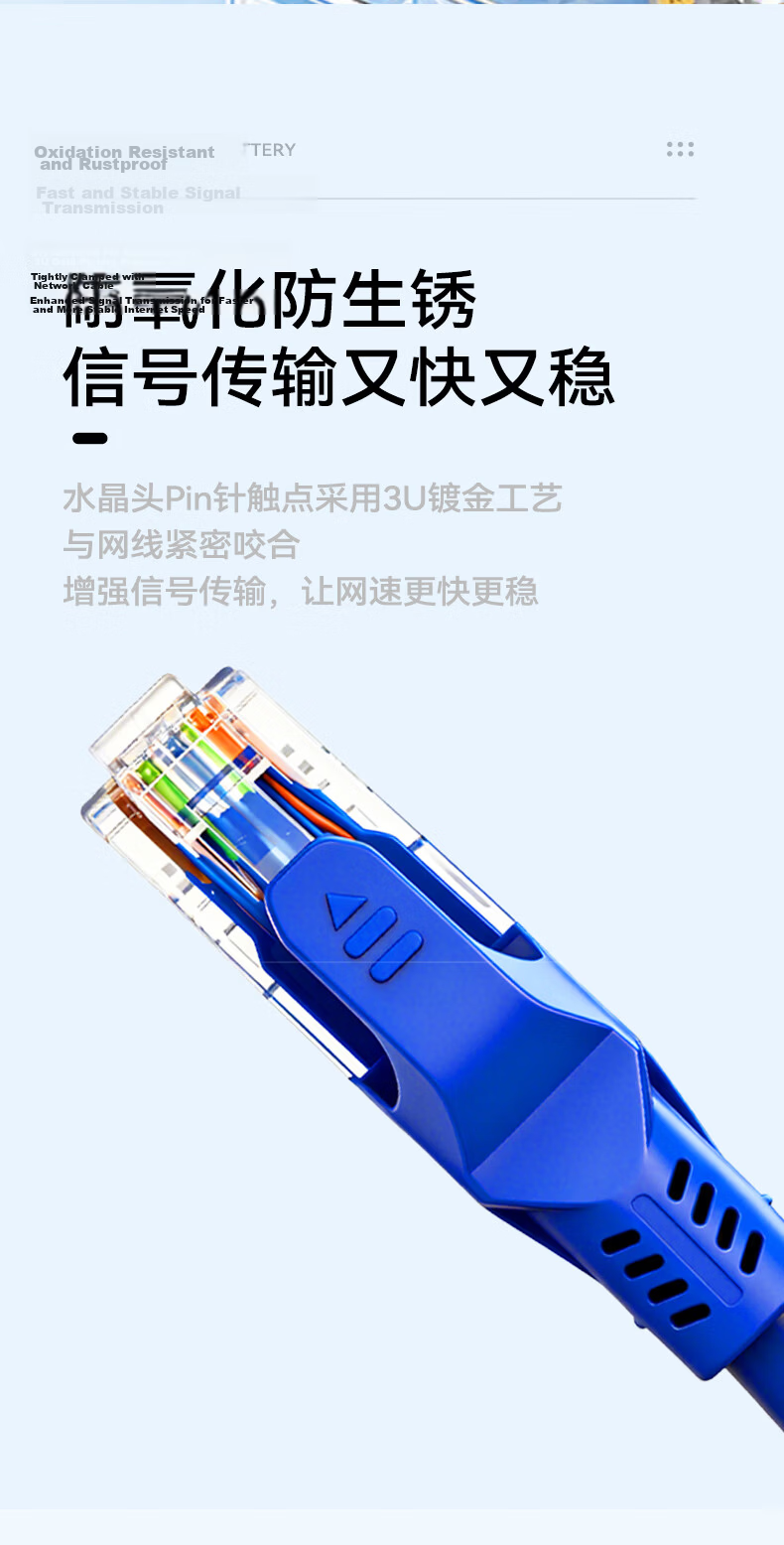 PHILIPS CAT6 Ethernet Cable 2m Gigabit Network Patch Cord Structured Wiring Broadband Router Connection Cable 7
