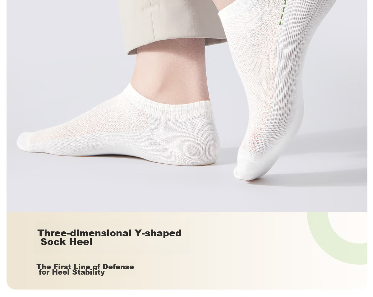Freego Disposable Cotton Long Socks Unisex Travel Business Trip Daily Sweat-Absorbing Durable No-Wash Black 8 Pairs 15