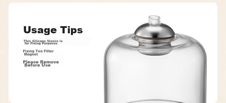Joyoung Glass Teapot Heat-Resistant Large Capacity Tea Infuser Press-Style Tea Separation 800ml 2