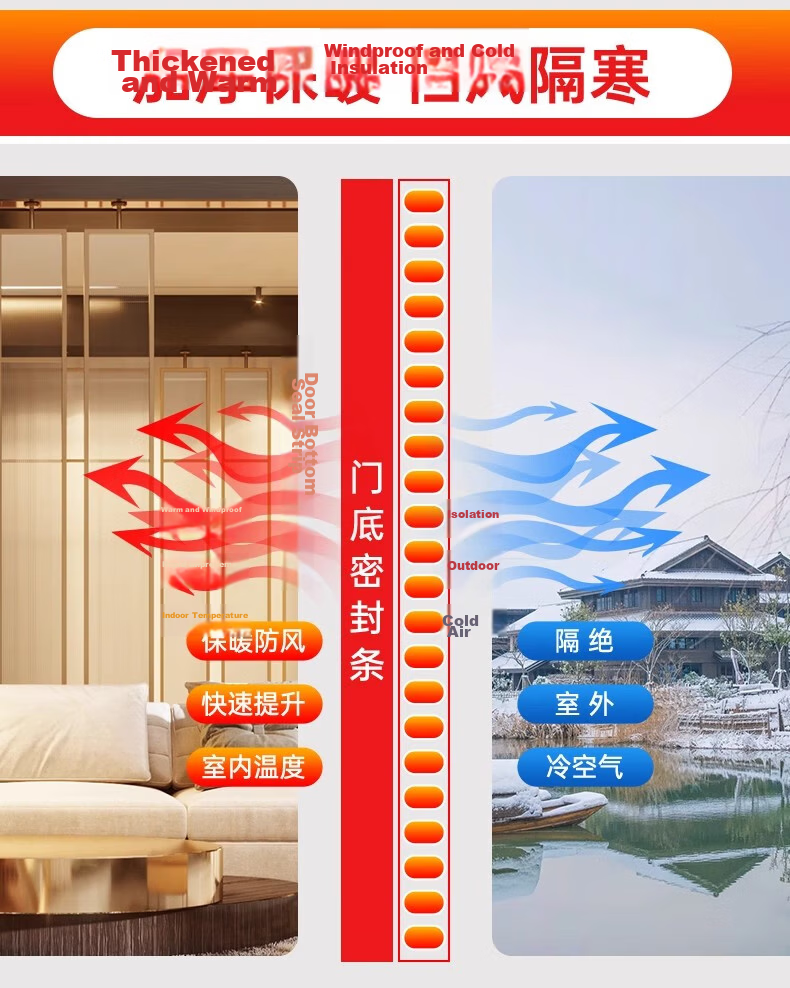Xuanjia Mital Door Bottom Door Gap Sealing Strip Windproof Soundproof Weatherstripping Tape 11