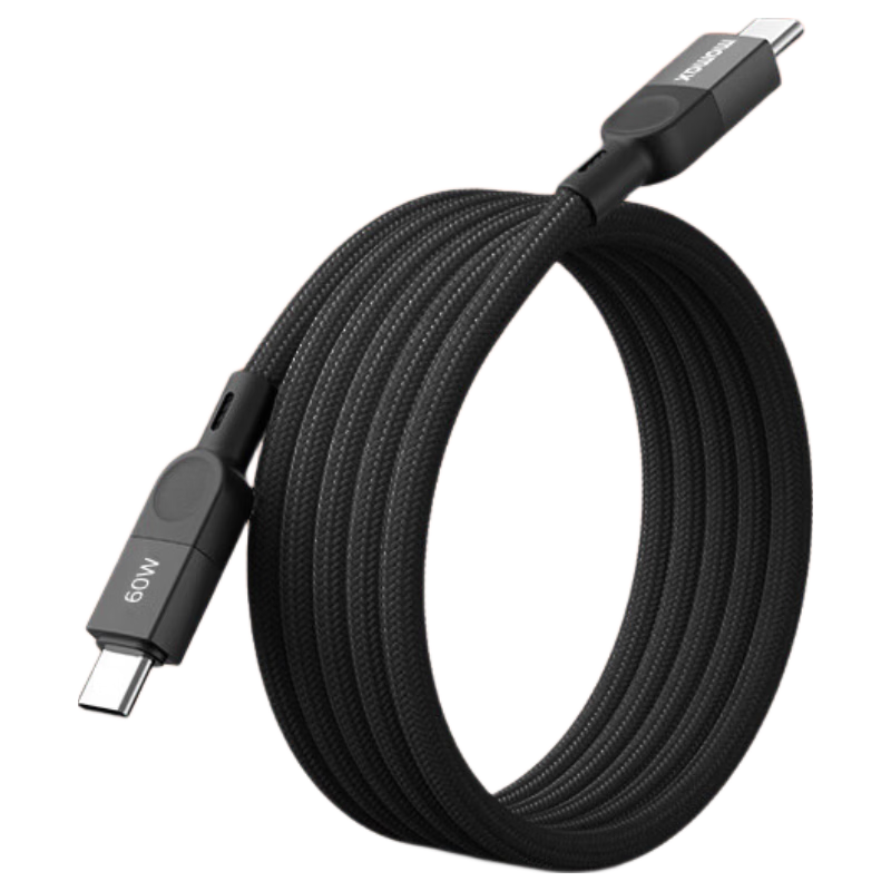 MOMAX Magnetic Charging Cable Apple 17/16/15 Type-C Fast Charge CTOC Car PD 60W for iPhone 17/16e/15 Pro Max iPad Laptop