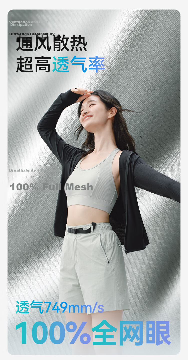 JD Original Sun Protection Jacket for Women, Breathable UV-Resistant Hooded Lightweight Coat, Loose-Fitting Versatile New Style, Light Gray, XS 3