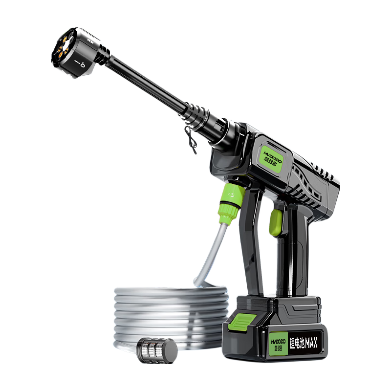 HUIDUODUO Car Wash Machine, High-Pressure Water Spray Gun for Home Use, Pump Set with Hose, Rechargeable Portable Cleaning Machine for Yard