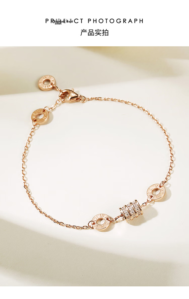 Fanci Lucky Slim Waist Bracelet Rose Gold Anniversary Gift for Women Silver Birthday Gift for Girlfriend 7