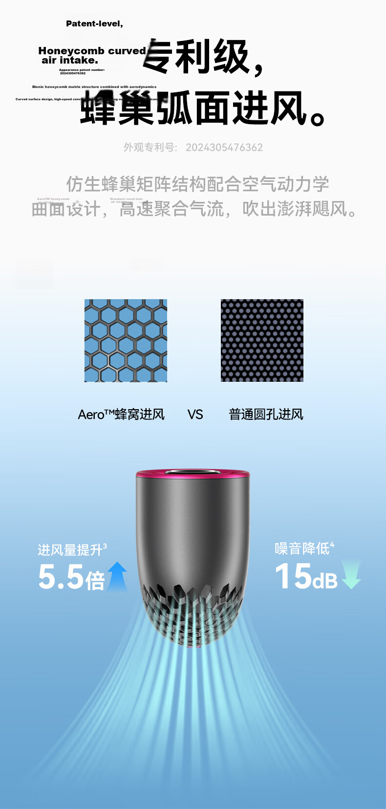 Aecooly Handheld Mini Fan, High-Speed Powerful Turbine Wind Concentrator, Portable Small USB Fan with Long Battery Life, Suitable for Outdoor Camping, Office, Dormitory Use 5