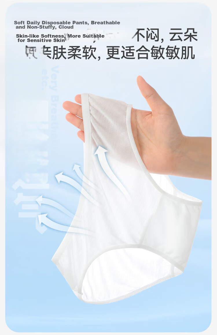 Jiusuibian Disposable Daily Use Children's Underwear Girls Travel Shorts Teenage Girls Menstrual Period School Disposable Triangle Pants 5