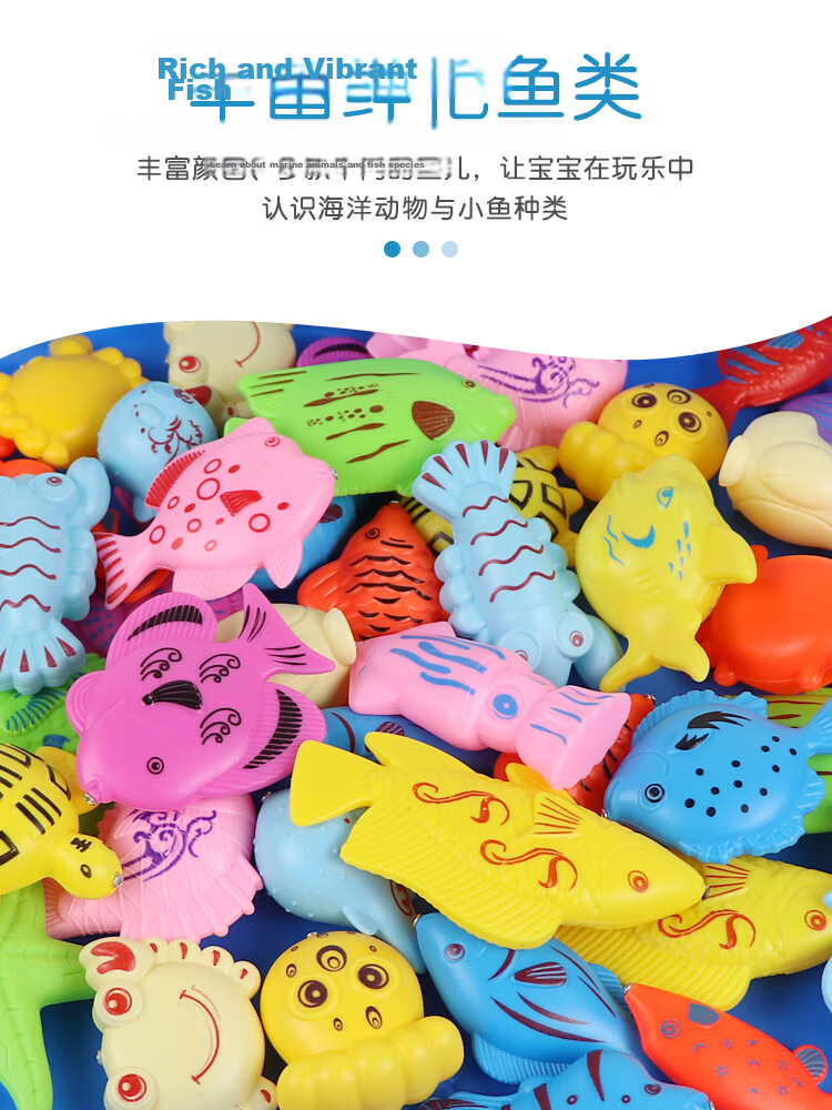 Teddy Time Fishing Toy Children's Fishing Rod Magnetic Fish Pool Baby Educational Early Learning Toy Set Birthday Gift 5