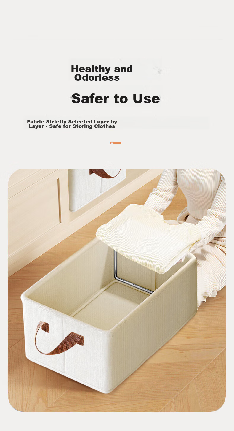 Huaqizhigu Storage Box, Clothes And Pants Organizer, Underwear Drawer, Fabric Storage Container, Household Multi-Layer Organizer, Large Size 6
