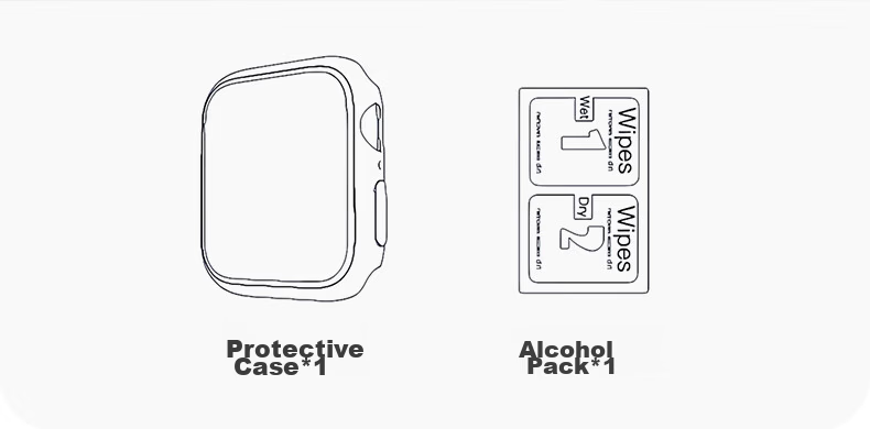 WITGOER IP68 Waterproof Case and Screen Protector for Apple Watch S9/8/7 iPhone Series Full Coverage Ultra-Thin Tempered Glass Film Accessories for Women 50