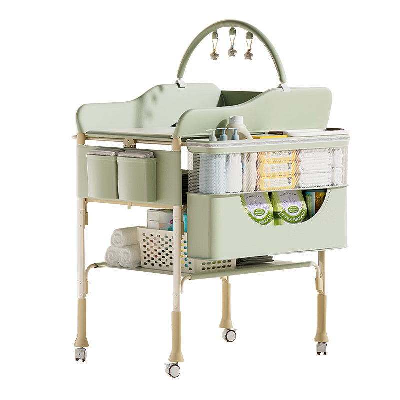 ANGI BABY Diaper Changing Table Multifunctional Foldable Baby Care Station Newborn Bathing Crib