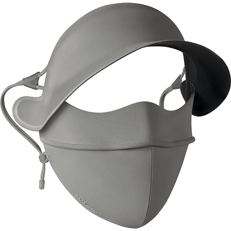 Beneunder Anti-UV Full Face Sun Protection Bikini with Brim for Women, Sun Shield Mask, Deep Floral Gray