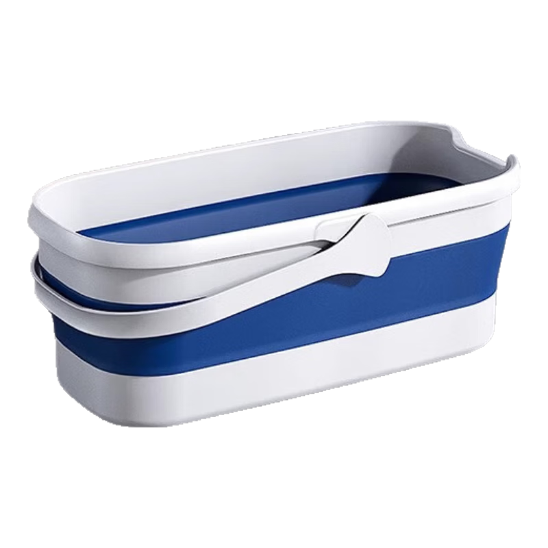 Baojiajie Foldable 12L Large Rectangular Mop Bucket Household Plastic Handheld Bucket XT01