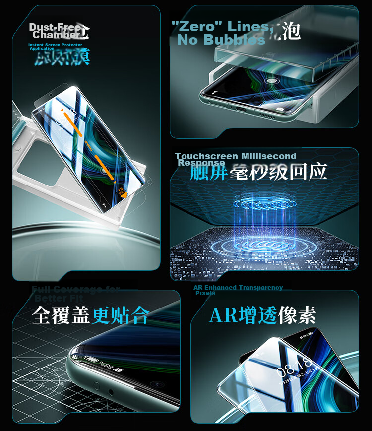 Baseus Full Coverage Tempered Glass Screen Protector for Huawei Mate60 Pro, High-Definition, Anti-Drop, Scratch-Resistant, Anti-Fingerprint, Curved Heat-Bent Front Film, Compatible with Mate60 Pro and 5