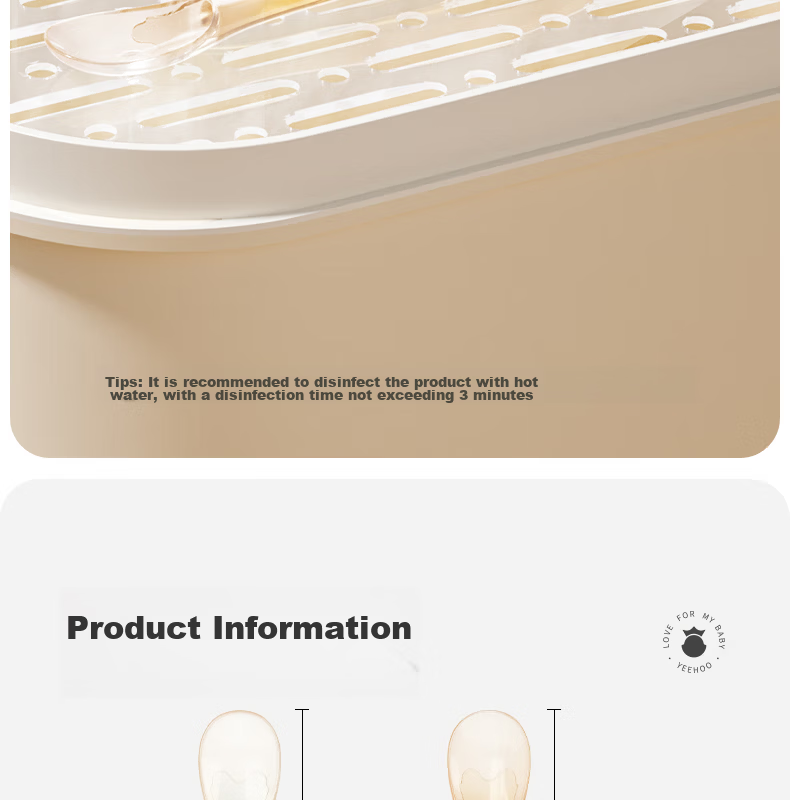 YEEHOO Silicone Baby Feeding Spoon Soft Silicone Infant Food Spoon for Feeding Milk Water Rice Cereal with Lunch Box 23