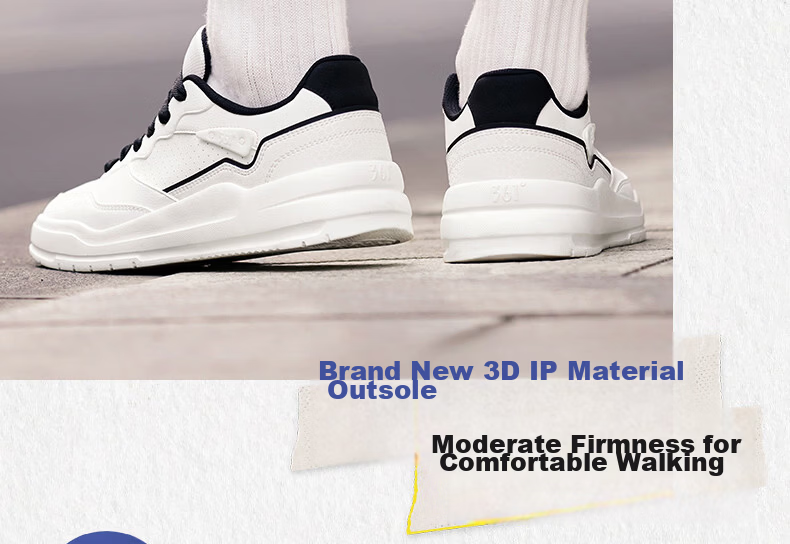 361° Yuhang Casual Men's Shoes Summer Breathable White Thick-Soled Versatile Sports Sneakers Board Shoes Men 672616620-1 19