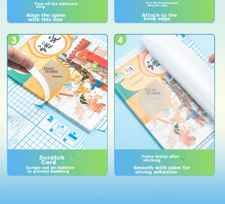 M&G Stationery, 25K/10 Sheets, Small Size, Miffy Frosted Transparent Self-Adhesive Book Cover, Protective Sleeve, Elementary School Student Book Cover, Safety Book Film 19