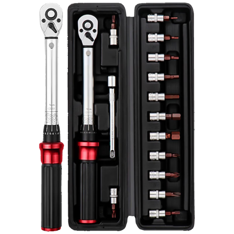 Fengshang Adjustable Bicycle Torque Wrench 16-Piece Set 2-24NM Hex Key Repair Tool Kit