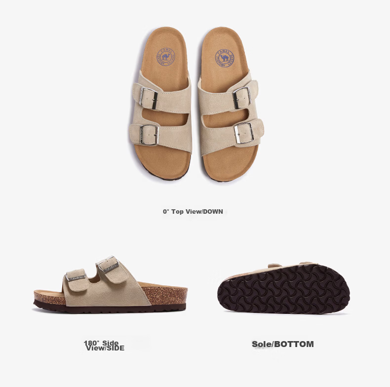 CAMEL Birkenstock Style Women's Casual Thick Sole Platform Sandals L26M700064A Beige Size 38 18
