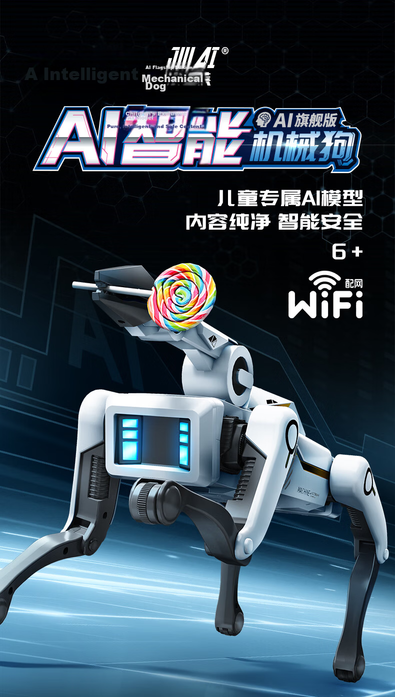Julai Smart AI Calling Robot Dog Early Education Toy Remote Control Car Programming Stunt Gift for Boys and Girls Birthday New Year 1