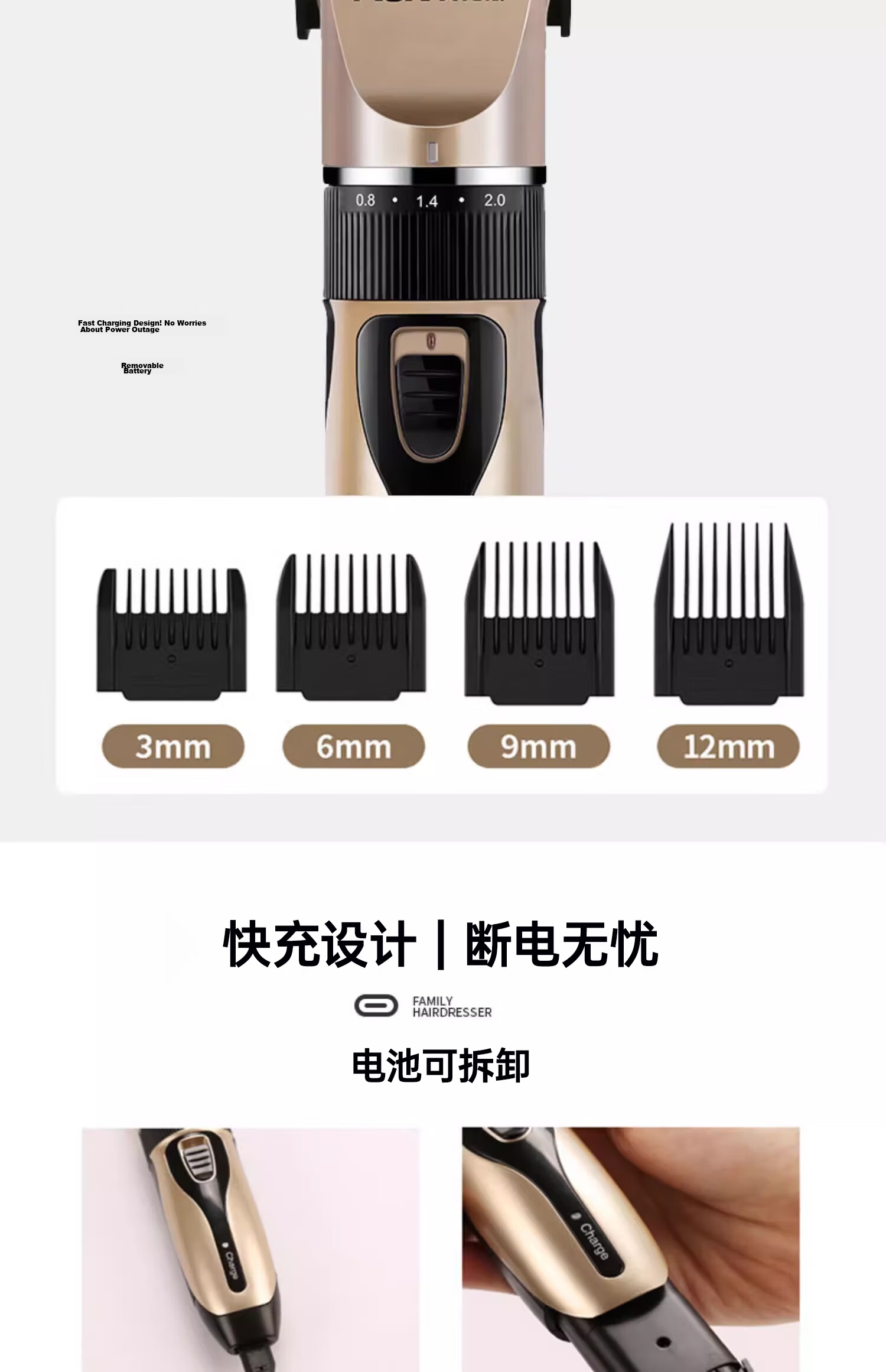 AUX Pet Hair Clipper Electric Dog Grooming Trimmer Large Dog Teddy Pet Hair Cutter Cat Hair Shaver Pet Shop Graduation Gift 20