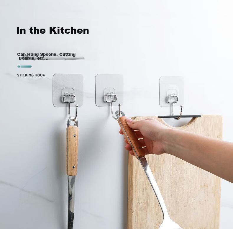 Bahainiao Adhesive Hooks, No Drilling Required, Strong Adhesion, Wall-Mounted Hooks for Dormitory Walls, Heavy-Duty Adhesive Hooks without Drilling 6