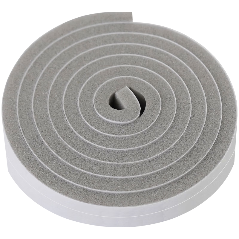 Caihong Self-Adhesive Gray Sponge Sealing Strip Soundproofing Door and Window Frame Noise Reduction Foam Strip for Bedroom and Wardrobe