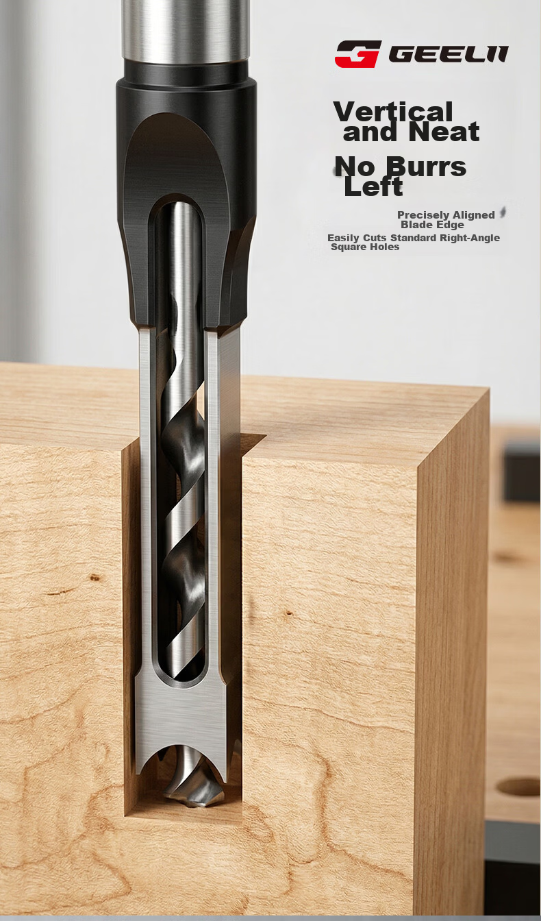 GeeLii Woodworking Square Hole Drill Bit 8mm 56102 6