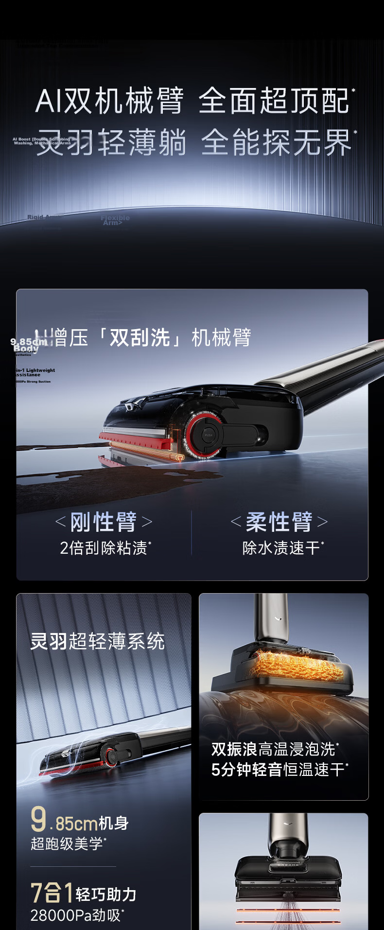 Dreame Dream Home Ultra-thin Floor Washer T60 [T60 Selected Pro Model] Household Floor Washing, Mopping, Vacuuming All-in-One Robot Cleaner 4