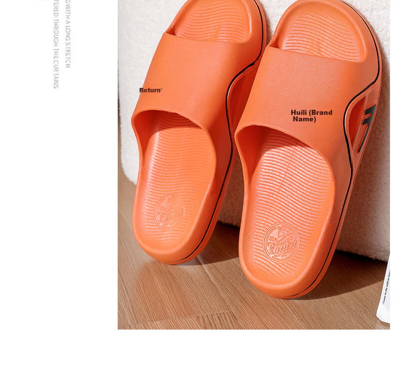 Huili Four Seasons Trendy Sandals, Fashionable Indoor And Outdoor Non-Slip Lightweight Comfortable Men's Slippers HL3920 Gray Size 43 16